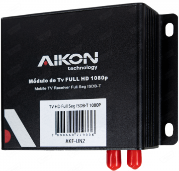 MULT AIKON TV BOX FULL SEG 2 ANTENAS UN2 **PRETO**