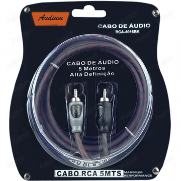 CABO RCA (5M) AUDIUM RCA-4016 **CINZA**