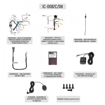 I-CABLE KIA IC-0082C /D6 SPORTAGE 11 /15 2 CHICOTES TDS VERSOES