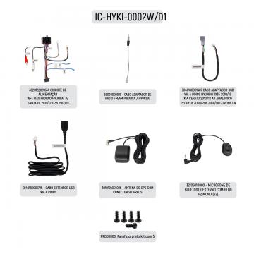 I-CABLE HYUN IC-HYKI-0002W /D1 HYUN KIA UNIF CONECTOR ISO 16